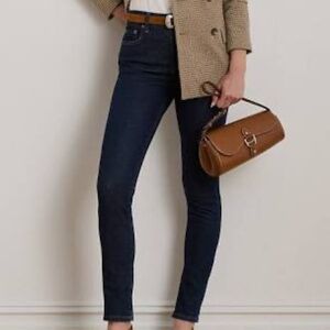 NWOT Lauren Ralph Lauren High Rise skinny premium denim ankle size 8 29" inseam